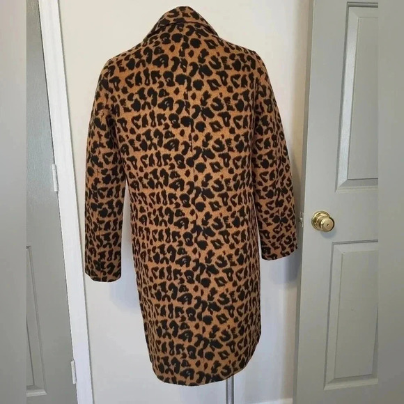 Dolce Cabo Animal Leopard Print Midi Lined Lightweight Coat NWT(S) - Picture 5 of 11